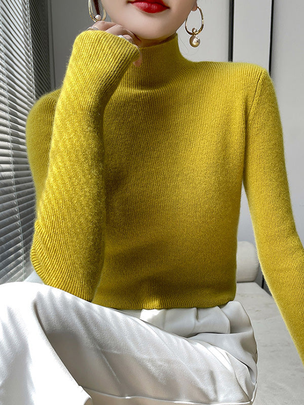 Slim-Fit Stretch Roll-Neck Jumper