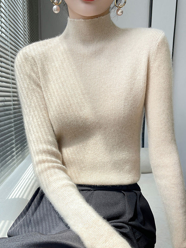 Slim-Fit Stretch Roll-Neck Jumper