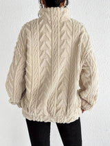 Aila - Fluffy Zip Sweater