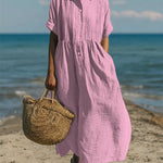 Alice | Cotton Button Shirt Dress