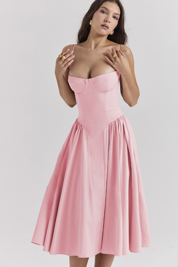 Calliope | Women's Sleeveless Structured Midi Summer Dress