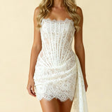 Clara | Women’s Stunning Tulle Lace Corset Mini Dress