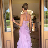 Eliza | Women’s Pleated Ruffled Maxi Wedding Guest Dress