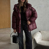 Esther | Women's Drawstring Waist Hooded Puffer Jacket