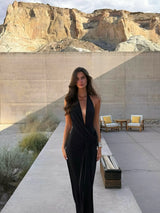 Halter Backless Maxi Summer Dress for Wedding Guests
