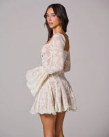Long Sleeve Lace Mini Dress