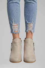 Ankle Boots with Side Zipper for Fall