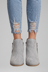 Women's Ankle Boots with Side Zipper for Fall