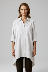 Blouse with Collar and Button Fastening
