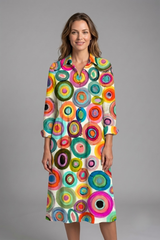 Women's Elegant Boho Dress with Button Front for Casual Wear