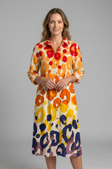 Boho Dress with Button Front