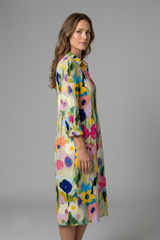 Women's Elegant Boho Dress with Button Front for Casual Wear