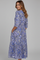 Women’s Midi Dress with V-Neck and Three-Quarter Sleeves