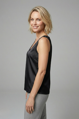 Tank Top with V-Neck and Sleeveless Design
