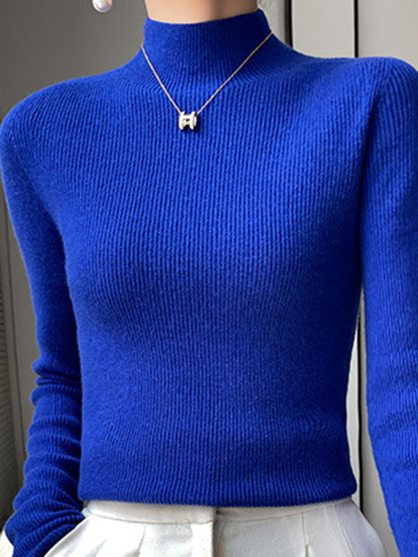 Slim-Fit Stretch Roll-Neck Jumper