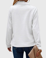 Zip-Neck Jumper with Adjustable V-Neckline