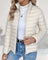Effortless Quilted Puffer Jacket for Women with High Neck Long Sleeve Zip Front Casual Style