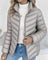 Effortless Quilted Puffer Jacket for Women with High Neck Long Sleeve Zip Front Casual Style