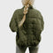 Cozy Quilted Puffer Coat for Women with Stand Collar Long Sleeve Zip Up Oversized Style