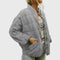 Cozy Quilted Puffer Coat for Women with Stand Collar Long Sleeve Zip Up Oversized Style